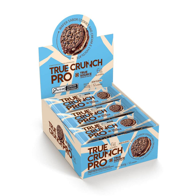 True Crunch Pro Cookies and Cream e Chocolate Caixa c/ 12 Unid.