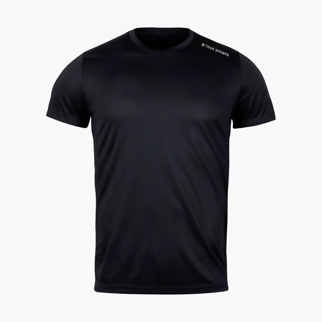Camiseta Dry Fit Preta Masculina True Sports Tamanho GG