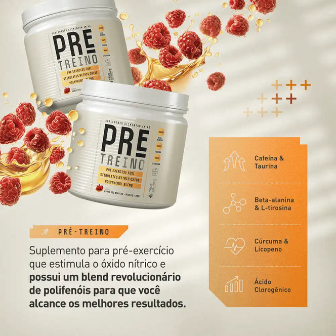Pré-treino Sport Line Honey Red Berries 390 g