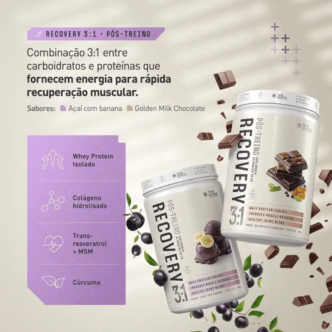 Pós-treino Recovery Sport Line Golden Milk Chocolate 900 g