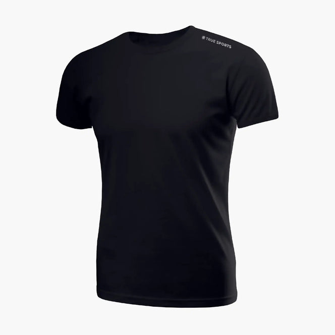 Camiseta Dry Fit Preta Feminina True Sports Tamanho P