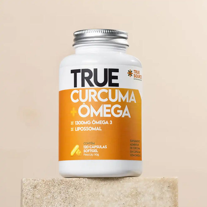 True Cúrcuma + Ômega Lipossomal 120 Cápsulas