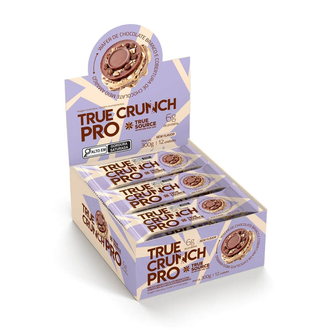 True Crunch Pro Chocolate Meio Amargo Caixa c/ 12 Unidades