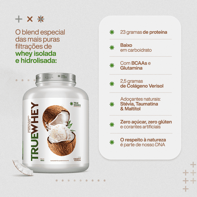 True Whey Protein Coconut Ice Cream Sachê 32 g