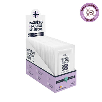 True Magnésio + Inositol Relief 3.0 Camomila e Lavanda Display c/ 30 Sachês