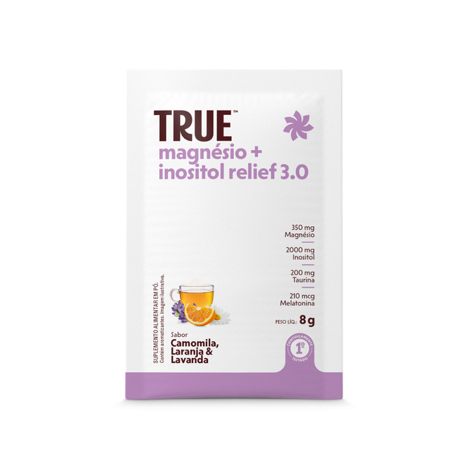 True Magnésio + Inositol Relief 3.0 Camomila e Lavanda Sachê 8 g