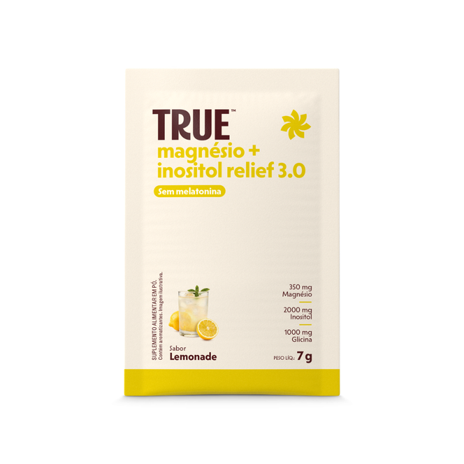 Magnésio + Inositol Relief 3.0 Sem Melatonina Lemonade Sachê 7 g