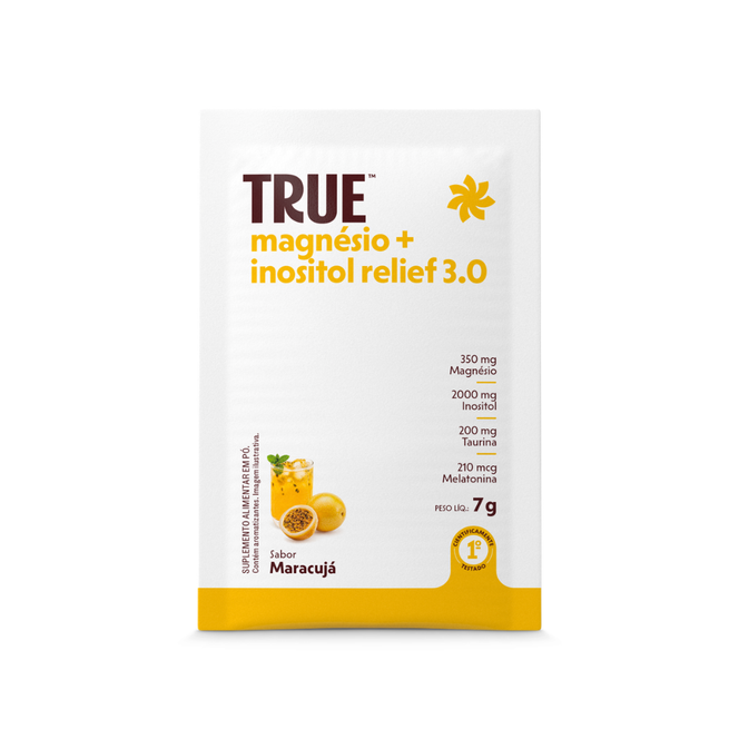 True Magnésio + Inositol Relief 3.0 Maracujá Sachê 7 g