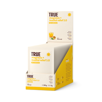 True Magnésio + Inositol Relief 3.0 Sem Melatonina Maracujá Display c/ 30 Sachês