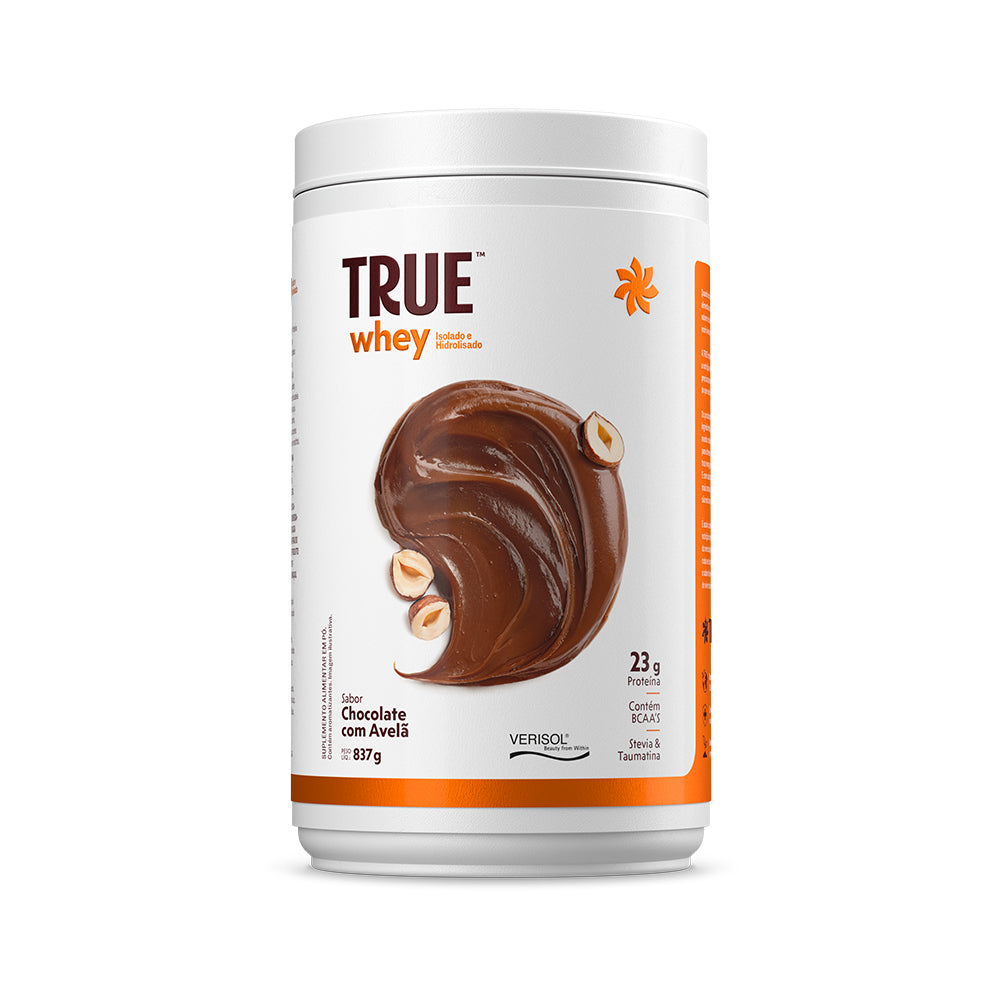 Embalagem do True Whey Protein Chocolate com Avelã 837 g