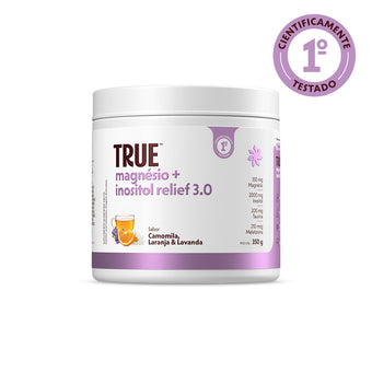 True Magnésio + Inositol Relief 3.0 Camomila, Laranja e Lavanda 350 g