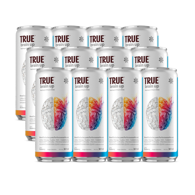 TRUE Brain Up Ready to Drink Blueberry Fardo c/ 12 Unidades