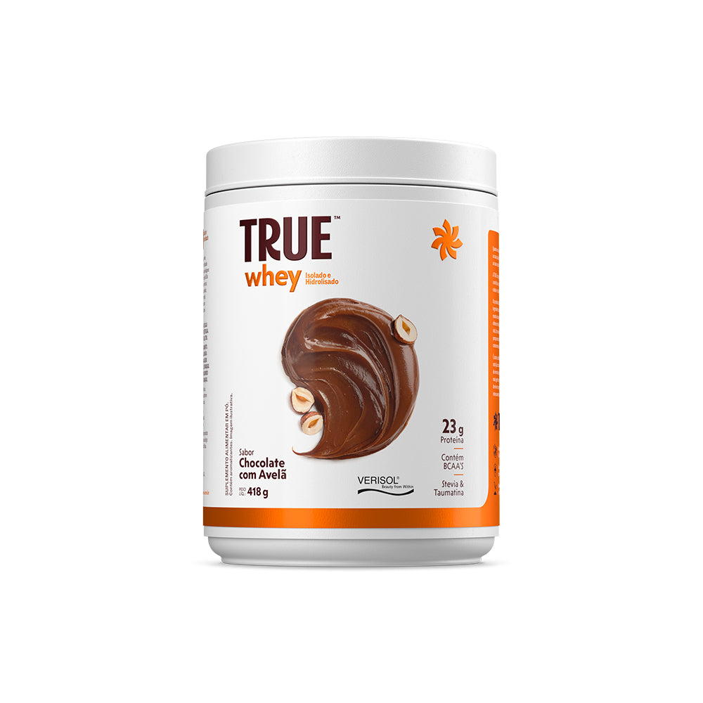 Embalagem do True Whey Protein Chocolate com Avelã 418 g