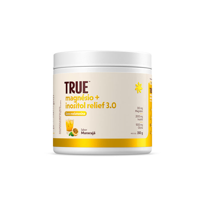 True Magnésio + Inositol Relief 3.0 Sem Melatonina Maracujá 350 g