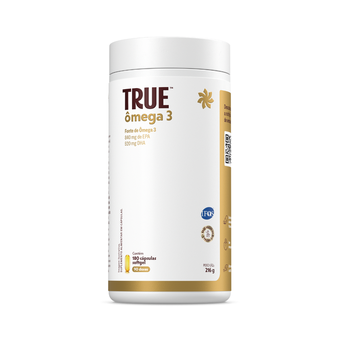 True Ômega 3 com Vitamina E 180 Cápsulas