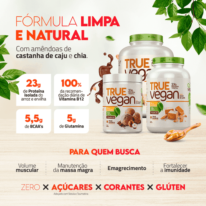 True Vegan Doce de Leite Sachê 34 g